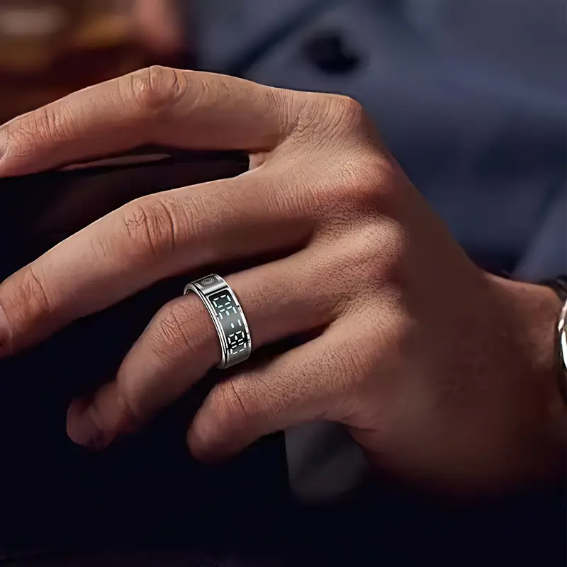 Smart Ring Fitness Tracker Wellness Monitor Device