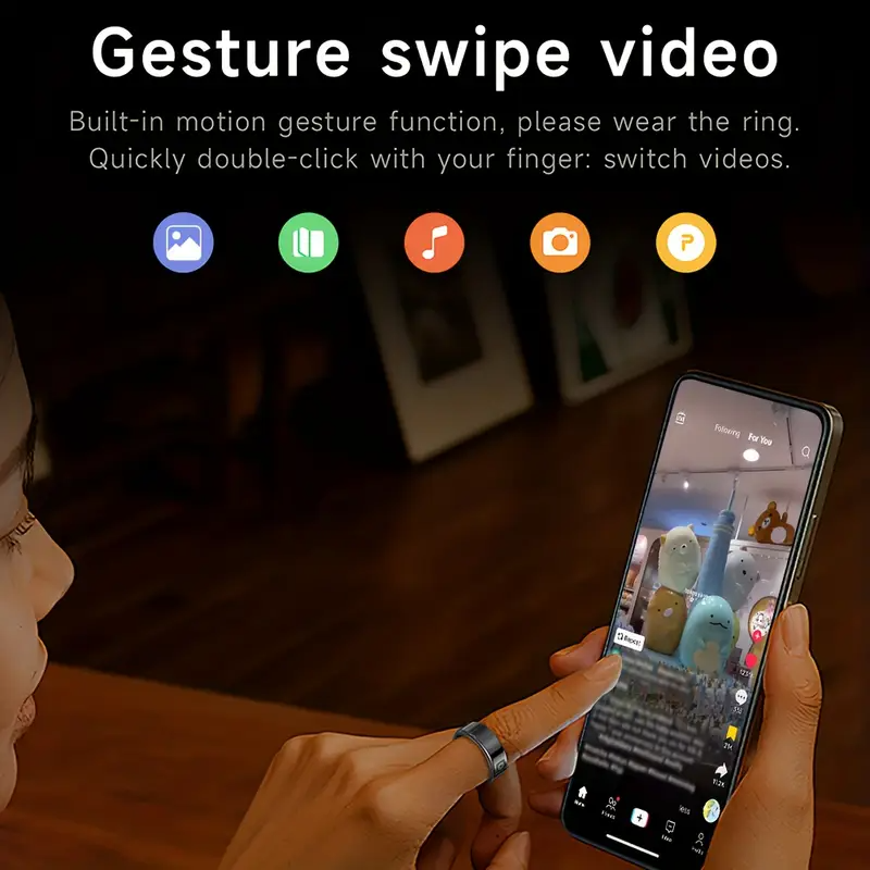 Smart Ring Fitness Tracker Wellness Monitor Device