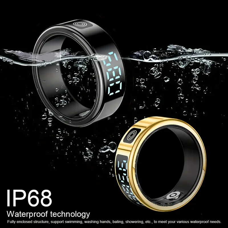 Smart Ring Fitness Tracker Wellness Monitor Device