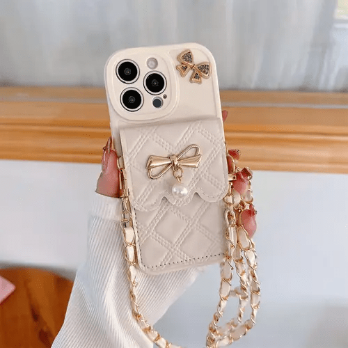 Cartoon Bear Phone Case with Lanyard & Wallet - Urban Flicks