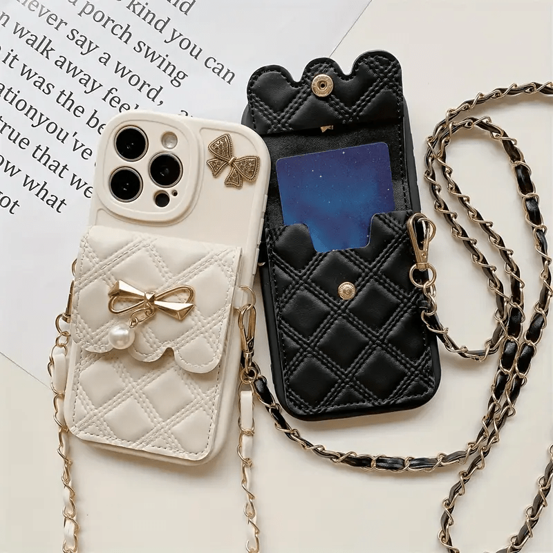 Cartoon Bear Phone Case with Lanyard & Wallet - Urban Flicks