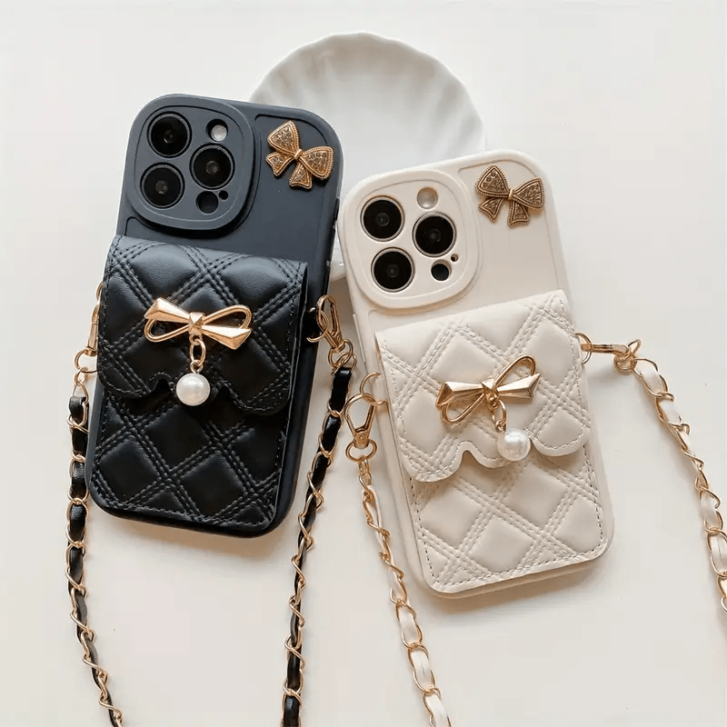 Cartoon Bear Phone Case with Lanyard & Wallet - Urban Flicks