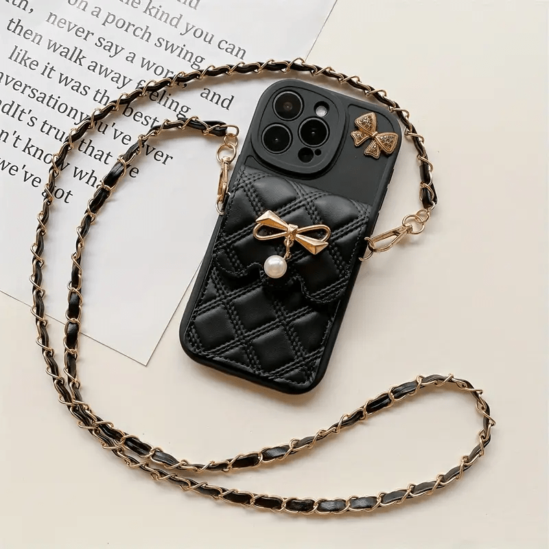 Cartoon Bear Phone Case with Lanyard & Wallet - Urban Flicks