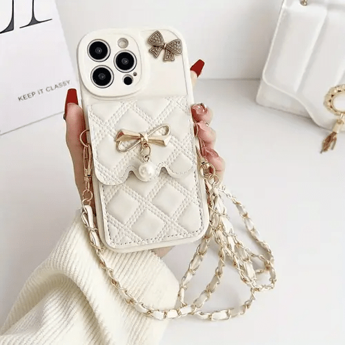 Cartoon Bear Phone Case with Lanyard & Wallet - Urban Flicks