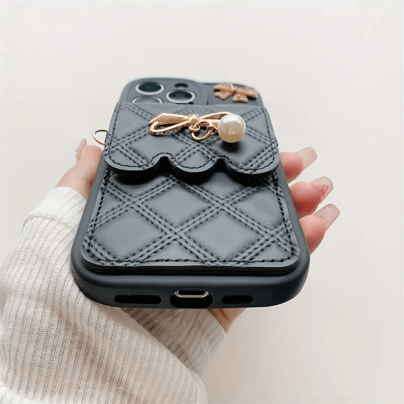 Cartoon Bear Phone Case with Lanyard & Wallet - Urban Flicks