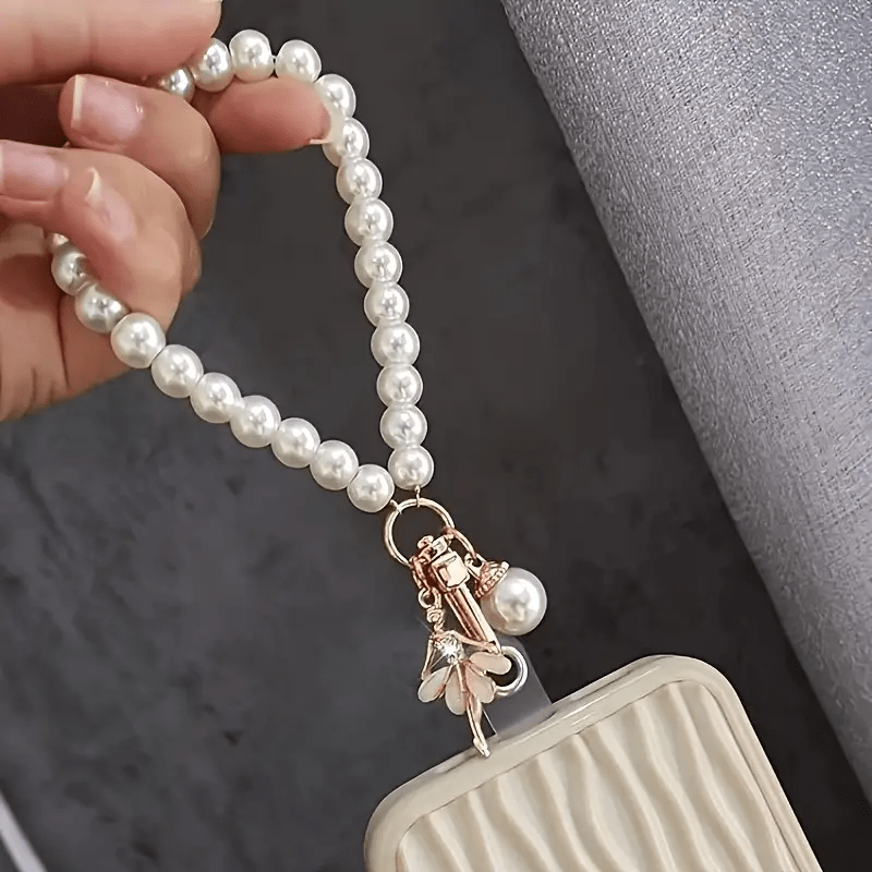 Luxury Pearl Charm Wrist Strap for All Smartphones - Urban Flicks