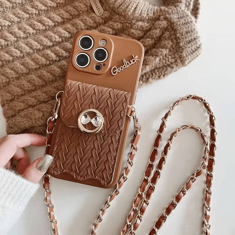Woven Elegance with Glam Crystal Pocket Charm - Urban Flicks