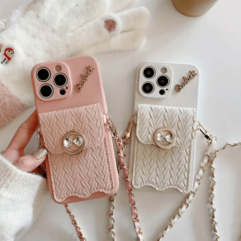 Woven Elegance with Glam Crystal Pocket Charm - Urban Flicks