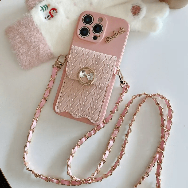 Woven Elegance with Glam Crystal Pocket Charm - Urban Flicks