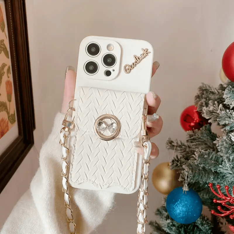 Woven Elegance with Glam Crystal Pocket Charm - Urban Flicks