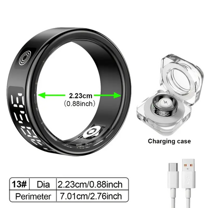 Smart Ring Fitness Tracker Wellness Monitor Device
